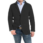 Achim | Men's Cardigan with Elegant Cut, Tailored Cardigan | Bella Blue | Light Grey