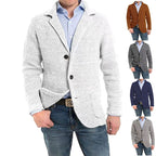 Achim | Men's Cardigan with Elegant Cut, Tailored Cardigan | Bella Blue | Blue