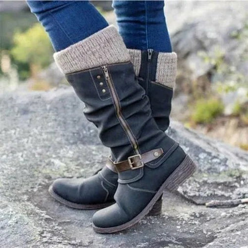 Ada | Women's Orthopedic Boots, Warm Winter Boots | Bella Blue | Black