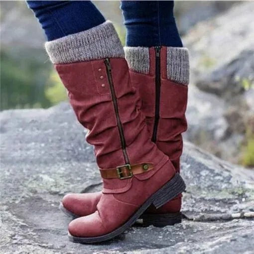 Ada | Women's Orthopedic Boots, Warm Winter Boots | Bella Blue | Red