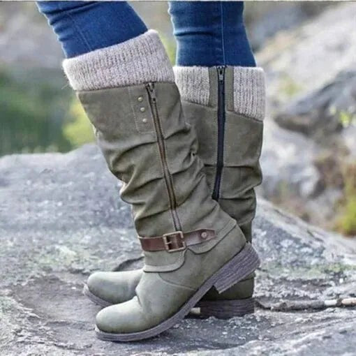 Ada | Women's Orthopedic Boots, Warm Winter Boots | Bella Blue | Grey