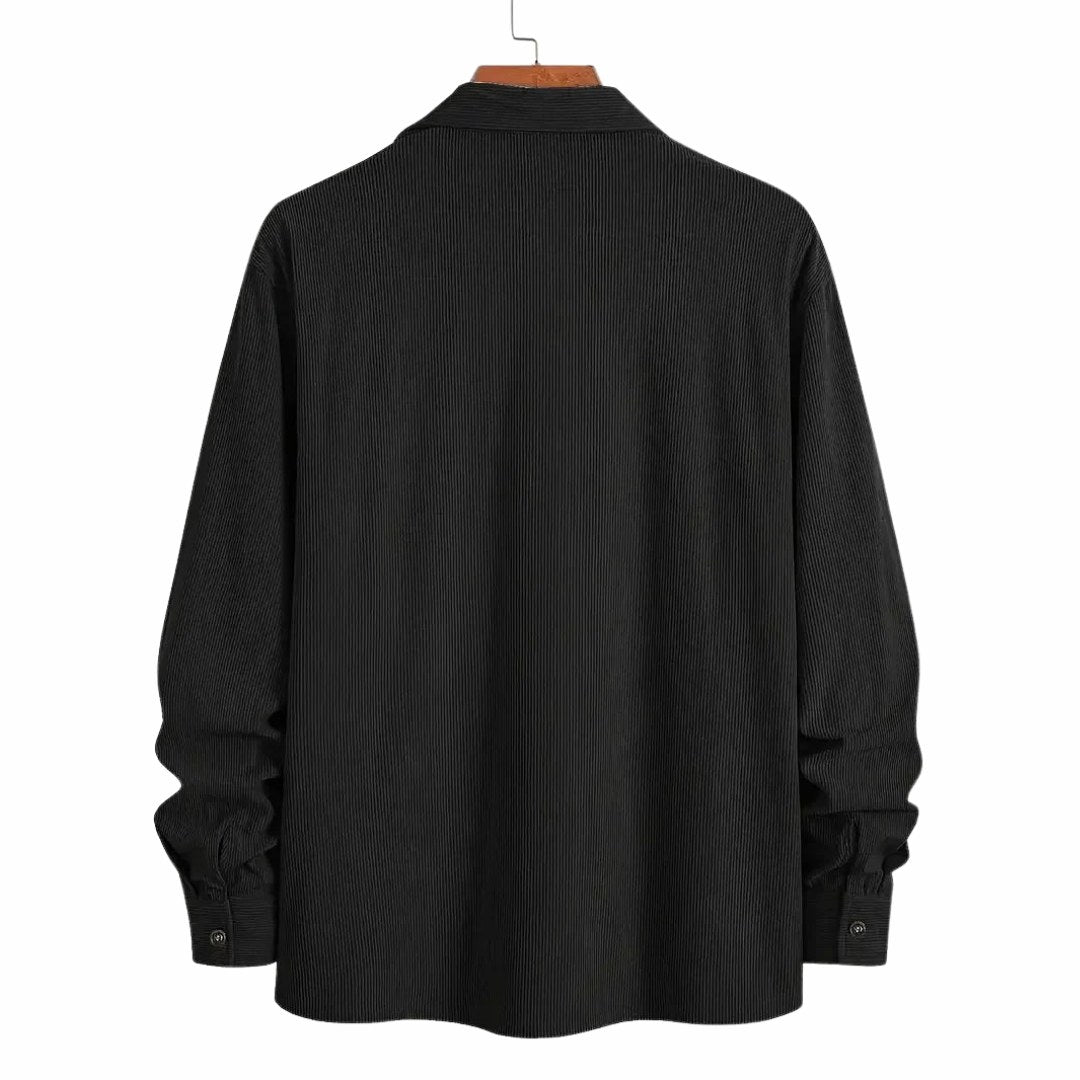 Adam | Men's Corduroy Utility Shirt, Relaxed-Fit Casual Shirt | Bella Blue