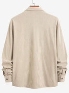 Adam | Men's Corduroy Utility Shirt, Relaxed-Fit Casual Shirt | Bella Blue