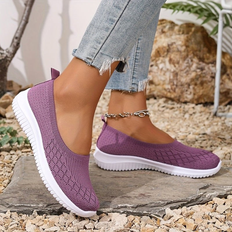 Adeline | Women's Orthopaedic Slip-On Trainers, Lightweight Comfort Shoes | Bella Blue | Black