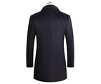 Aiden | Men's Long Winter Coat with Classic Tailoring, Refined Autumn Coat | Bella Blue