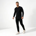 Aiden | Men's Smart Casual Two-Piece Set, Slim Fit Long-Sleeve Lounge Set | Bella Blue