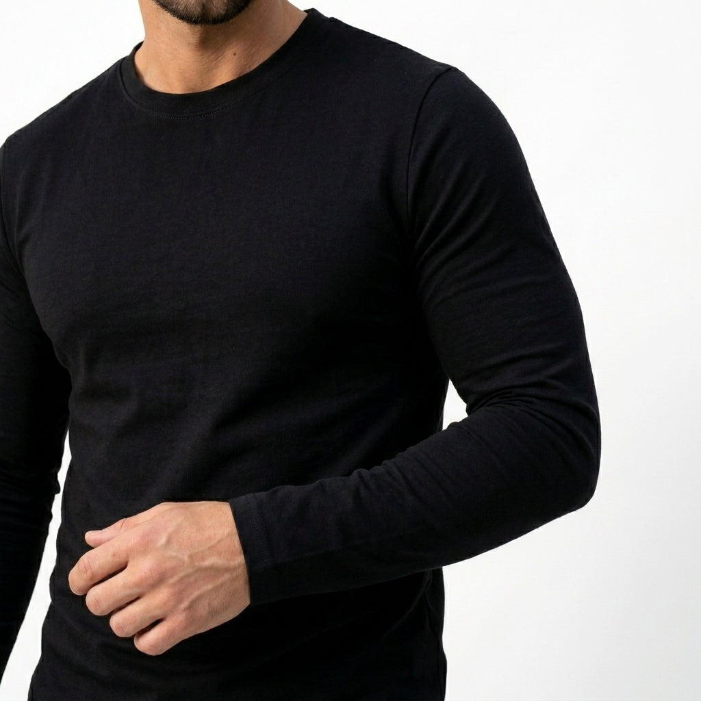 Aiden | Men's Smart Casual Two-Piece Set, Slim Fit Long-Sleeve Lounge Set | Bella Blue