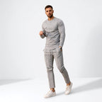Aiden | Men's Smart Casual Two-Piece Set, Slim Fit Long-Sleeve Lounge Set | Bella Blue