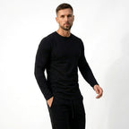 Aiden | Men's Smart Casual Two-Piece Set, Slim Fit Long-Sleeve Lounge Set | Bella Blue