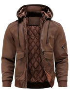 Albrecht | Men's Winter Jacket with Hood, Rugged Jacket for Cold Days | Bella Blue | Brown