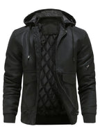 Albrecht | Men's Winter Jacket with Hood, Rugged Jacket for Cold Days | Bella Blue | Brown