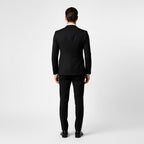 Alexander | Men's Three-Piece Suit with Waistcoat Formal, Elegant Suit Set | Bella Blue | Black