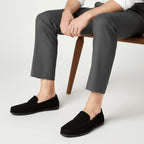 Alfie | Men's Suede-Effect Slip-On Loafers, Flexible Sole Loafers | Bella Blue