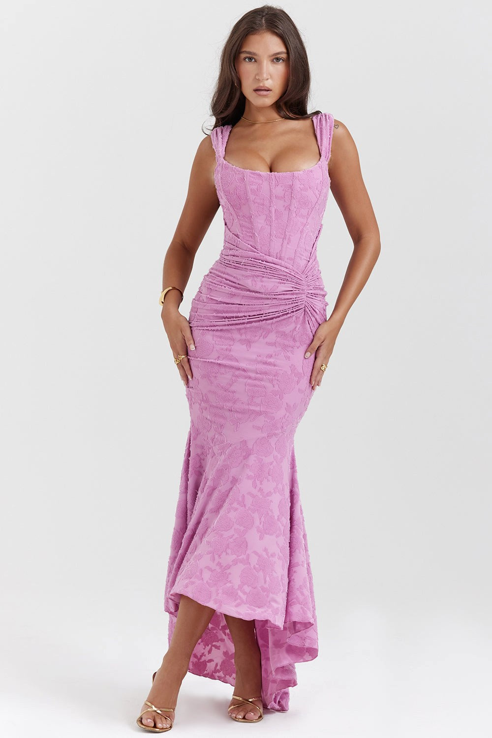 Alicja | Women's Lace Evening Dress with Fitted Silhouette, Elegant Evening Dress | Bella Blue