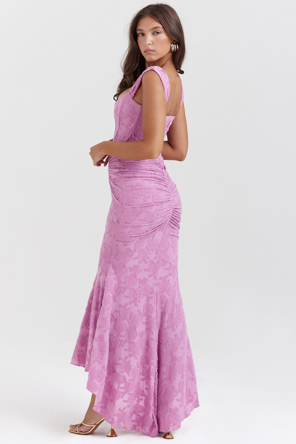 Alicja | Women's Lace Evening Dress with Fitted Silhouette, Elegant Evening Dress | Bella Blue