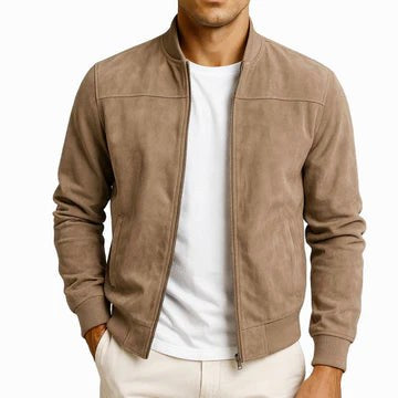 Alistair | Men's Bomber Jacket with Clean Lines, Modern Classic Bomber Jacket | Bella Blue