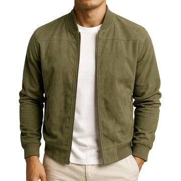 Alistair | Men's Bomber Jacket with Clean Lines, Modern Classic Bomber Jacket | Bella Blue
