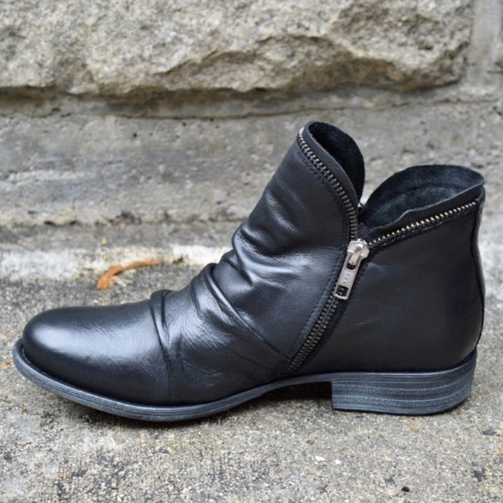 Amelia | Women's Orthopedic Ankle Boots, Gel-Sole Supportive Boots | Bella Blue | Black