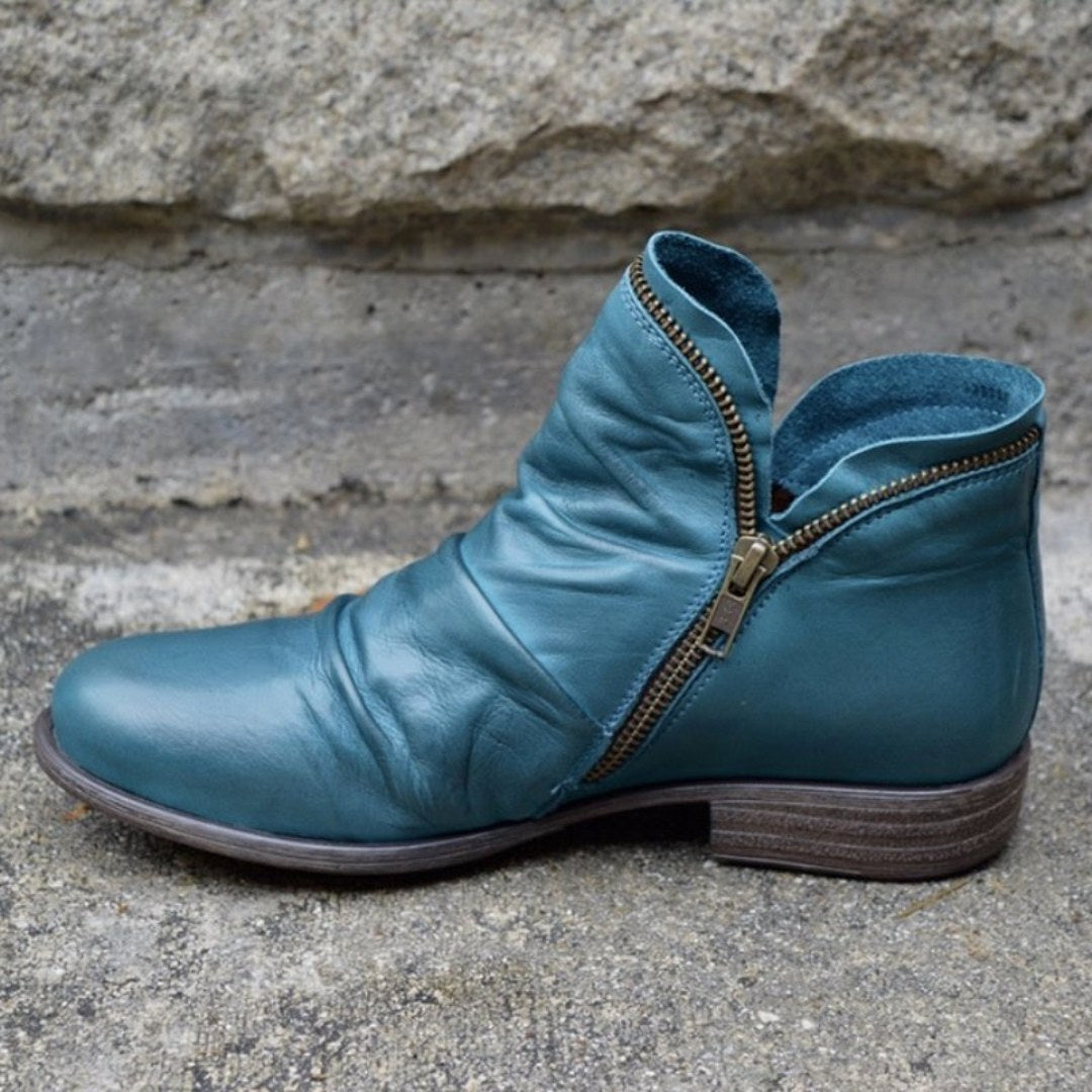 Amelia | Women's Orthopedic Ankle Boots, Gel-Sole Supportive Boots | Bella Blue | Blue