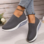 Amelie | Women's Cushioned Slip-On Shoes, Orthopaedic Comfort Shoes | Bella Blue | Black