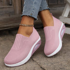 Amelie | Women's Cushioned Slip-On Shoes, Orthopaedic Comfort Shoes | Bella Blue | Black