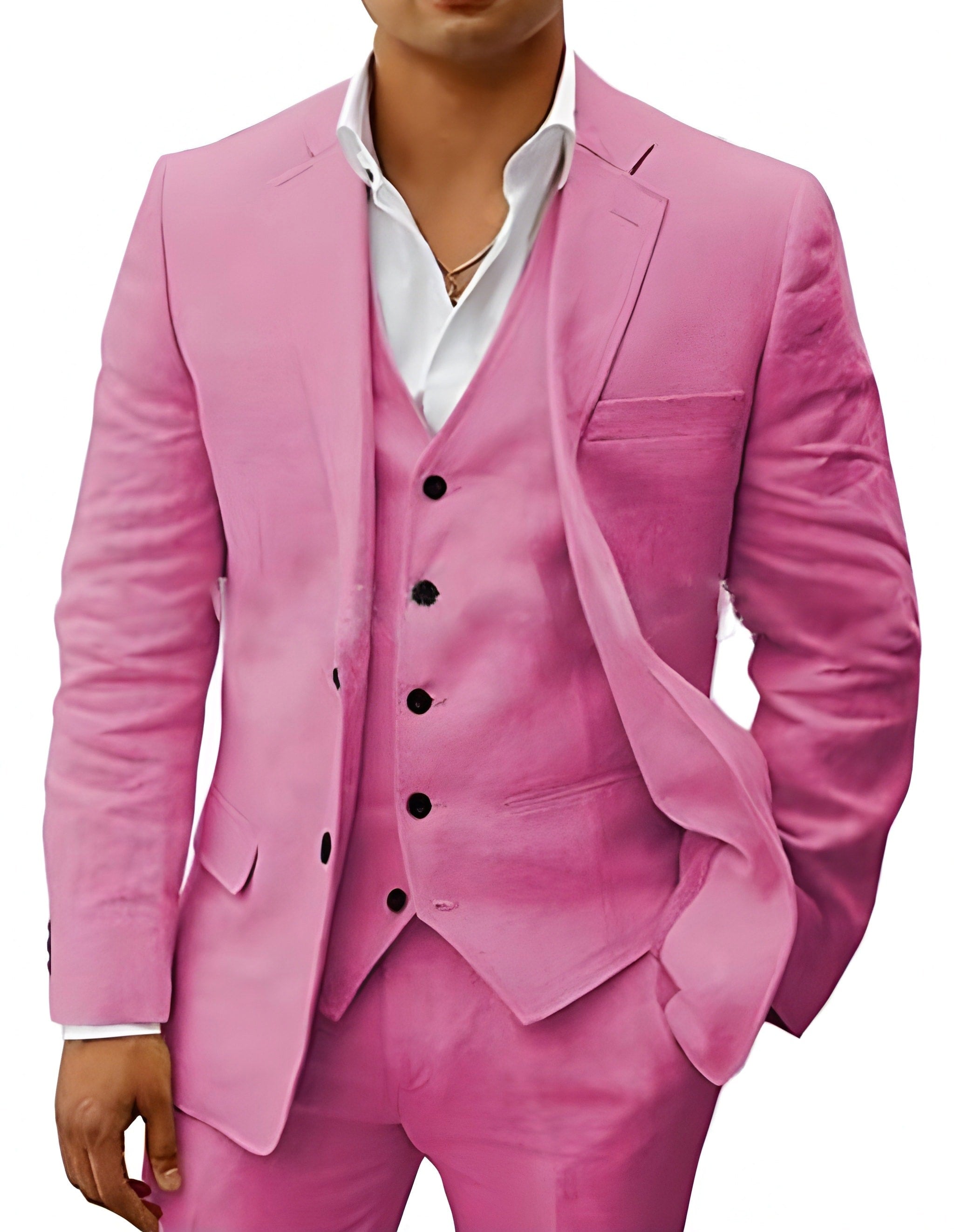 Andreas | Men's Three-Piece Suit with Classic Blazer, Waistcoat and Trousers, Elegant Suit | Bella Blue | Khaki