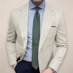 Andrew | Men's Textured Sport Coat, Single-Breasted Tailored Jacket | Bella Blue