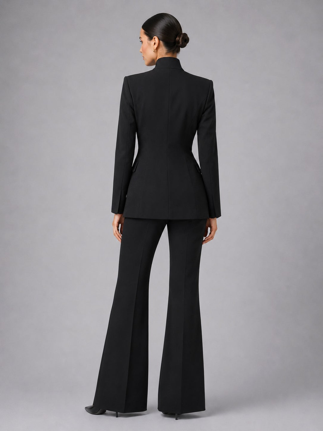 Annie | Women's Tailored Blazer & Trouser Suit Set, Smart Two-Piece Suit | Bella Blue | Cream