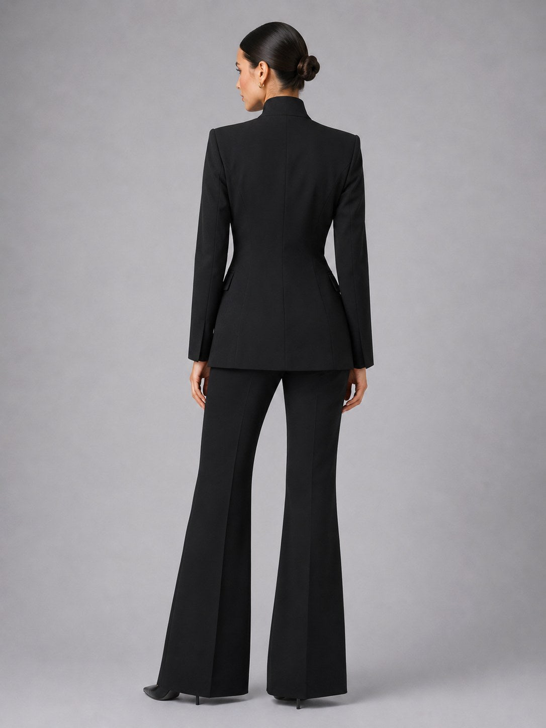 Annie | Women's Tailored Blazer & Trouser Suit Set, Smart Two-Piece Suit | Bella Blue | Cream