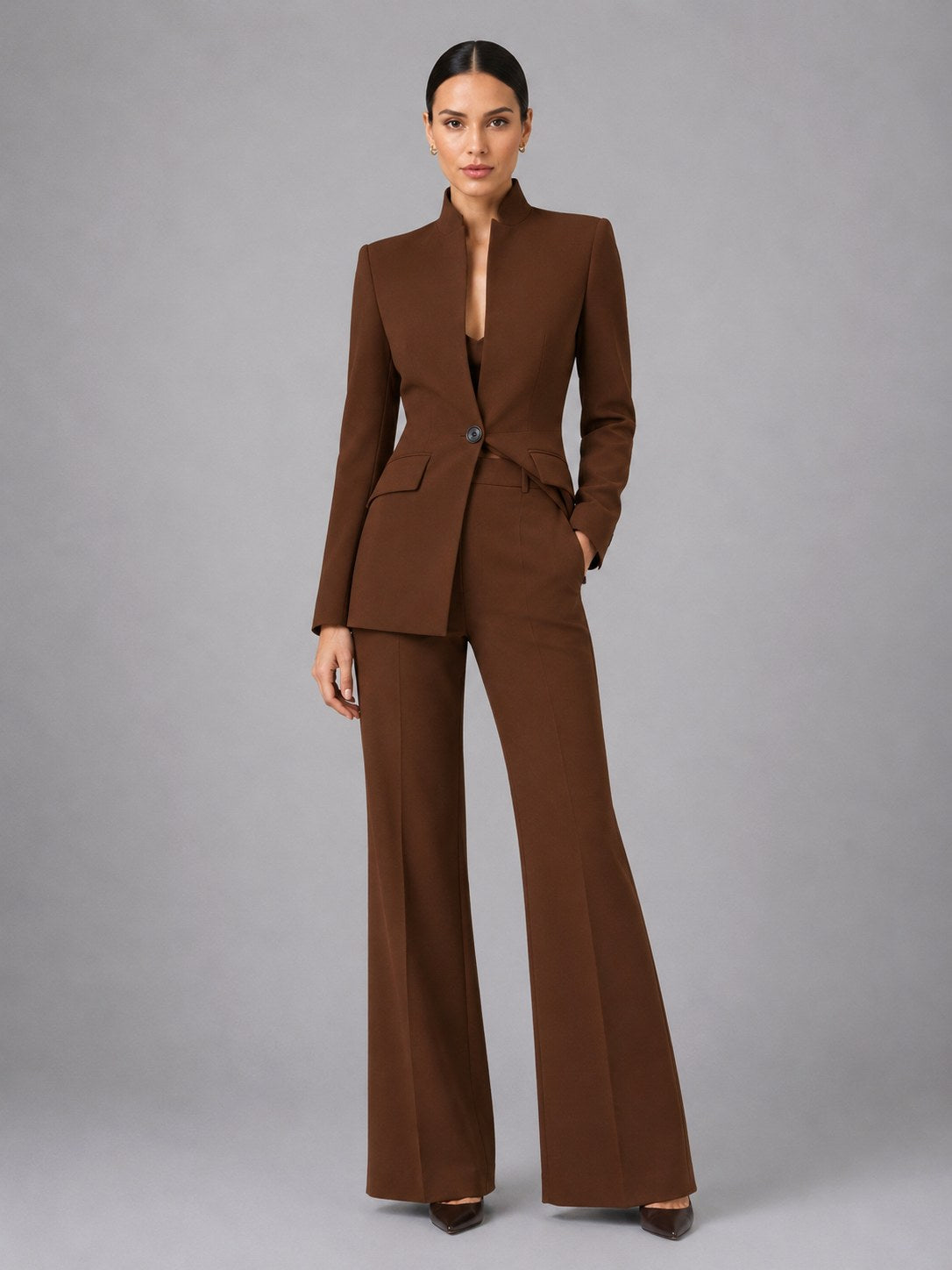 Annie | Women's Tailored Blazer & Trouser Suit Set, Smart Two-Piece Suit | Bella Blue
