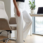Antonina | Women's High-Waisted Wide-Leg Trousers, Smart Tailored Trousers | Bella Blue