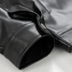 Archie | Men's Oversized Leather Bomber Jacket, Street Style Jacket | Bella Blue