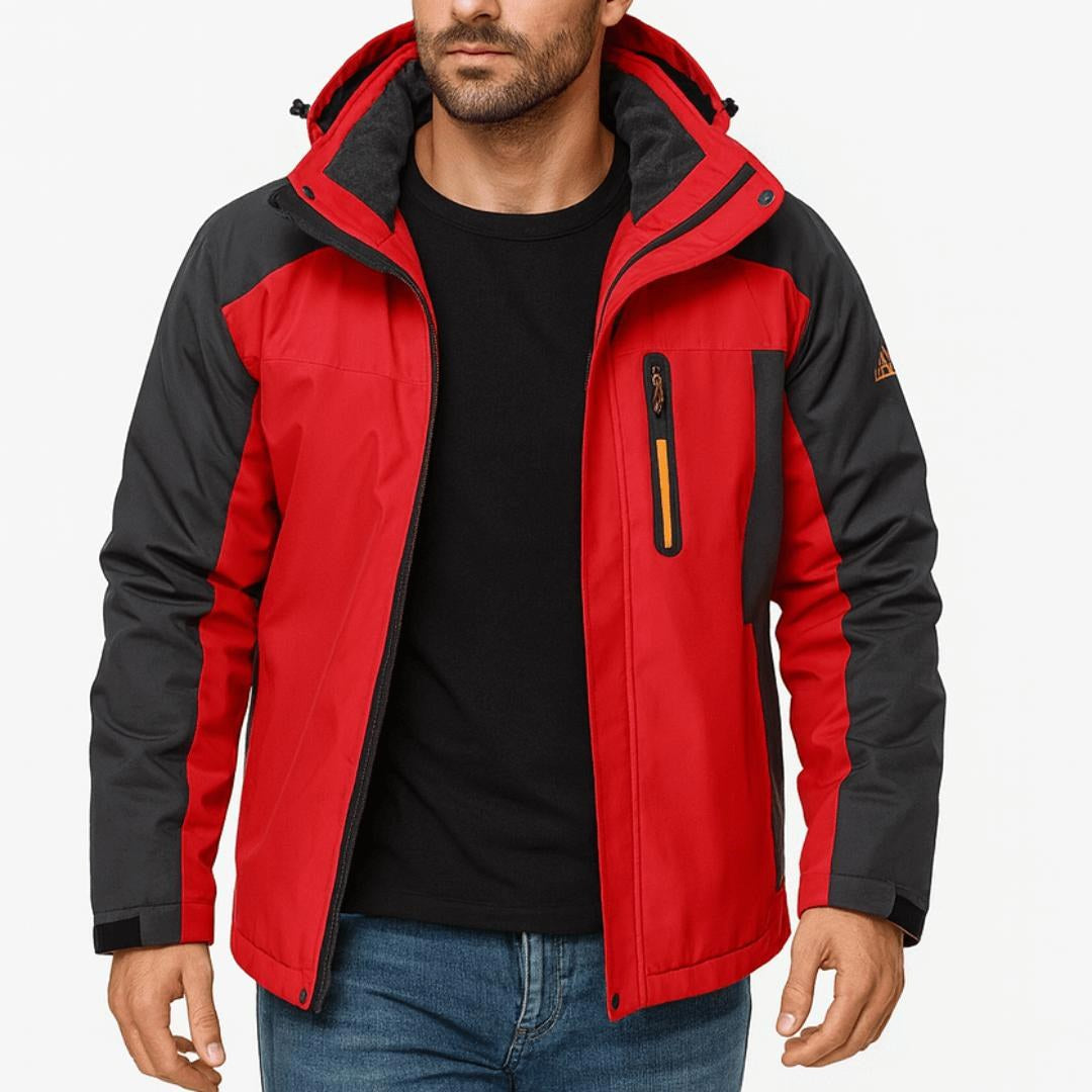 Archie | Men's Waterproof Breathable Outdoor Jacket, Hooded Rain Jacket | Bella Blue