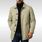 Arnold | Men's Trench Coat with Classic Design, Elegant Autumn Coat | Bella Blue | Khaki