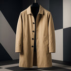 Arnold | Men's Trench Coat with Classic Design, Elegant Autumn Coat | Bella Blue | Khaki