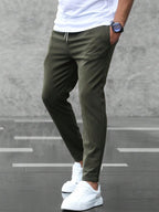 Arthur | Men's Stretch Comfort Trousers, Modern Everyday Trousers | Bella Blue