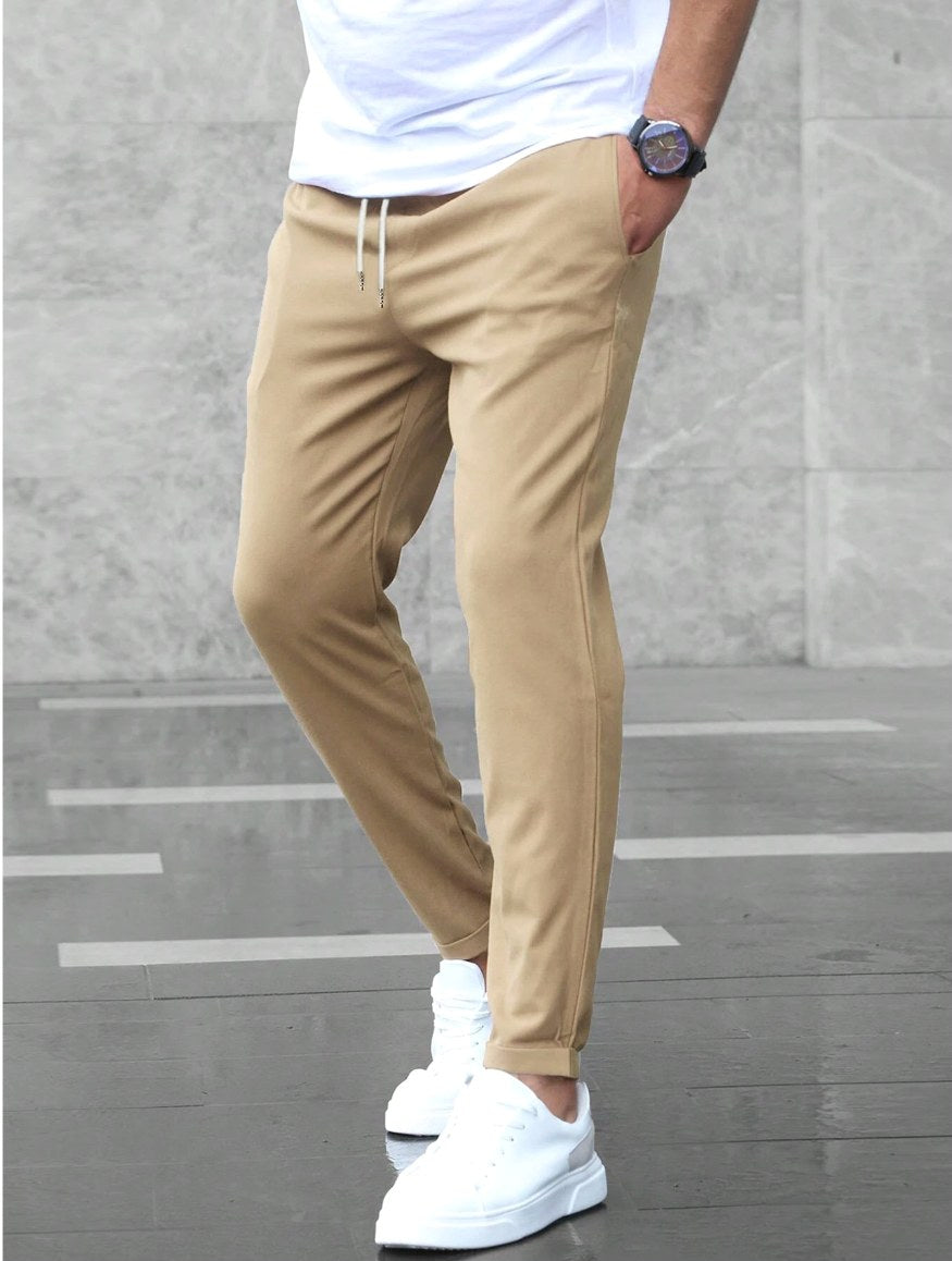 Arthur | Men's Stretch Comfort Trousers, Modern Everyday Trousers | Bella Blue