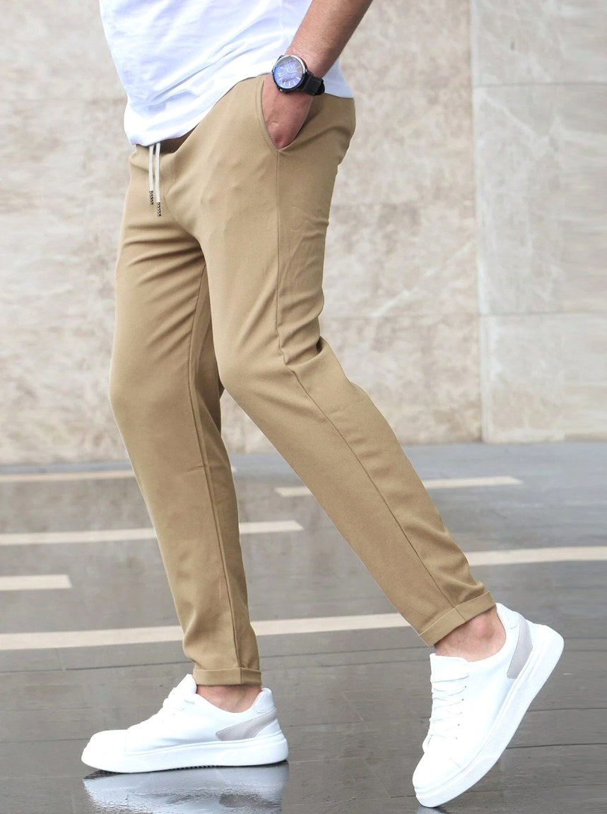 Arthur | Men's Stretch Comfort Trousers, Modern Everyday Trousers | Bella Blue