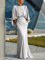 Audrey | Women's Sleeveless V-Neck Midi Dress, Breathable Summer Dress | Bella Blue