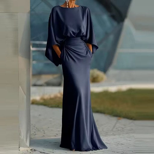 Audrey | Women's Sleeveless V-Neck Midi Dress, Breathable Summer Dress | Bella Blue