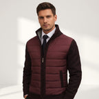Austin | Men's Zip-Through Cardigan, Quilted Front Autumn Cardigan | Bella Blue