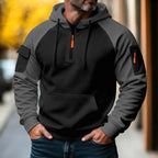Bastian | Men's Jumper with Zip, Sporty Knit Jumper | Bella Blue | Dark Blue
