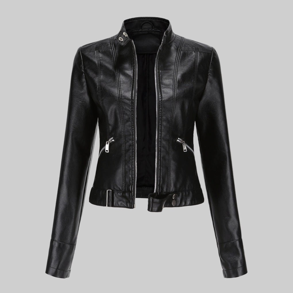 Beatrice | Women's Leather Jacket, Classic Tailored Outerwear | Bella Blue