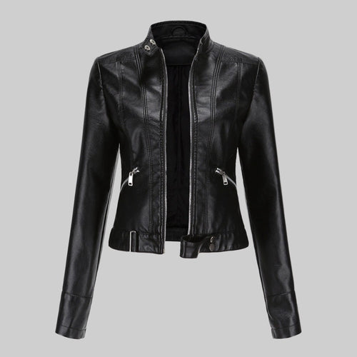 Beatrice | Women's Leather Jacket, Classic Tailored Outerwear | Bella Blue