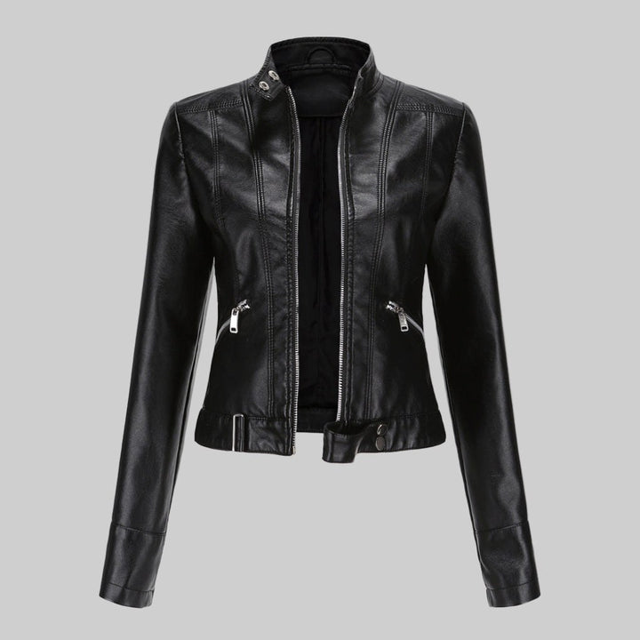 Beatrice | Women's Leather Jacket, Classic Tailored Outerwear | Bella Blue