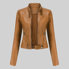 Beatrice | Women's Leather Jacket, Classic Tailored Outerwear | Bella Blue