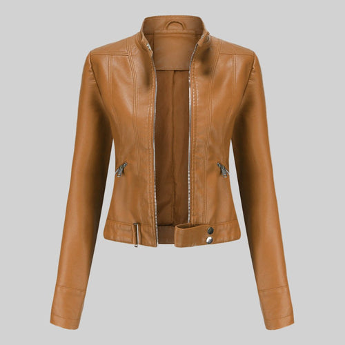 Beatrice | Women's Leather Jacket, Classic Tailored Outerwear | Bella Blue