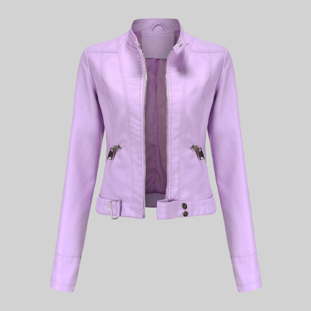 Beatrice | Women's Leather Jacket, Classic Tailored Outerwear | Bella Blue