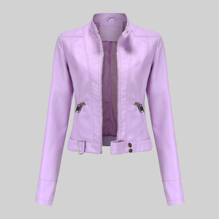 Beatrice | Women's Leather Jacket, Classic Tailored Outerwear | Bella Blue