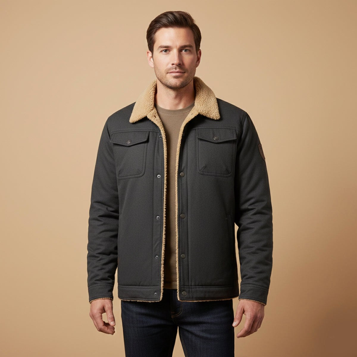 Beckett | Men's Fleece-Lined Winter Coat, Warm Outdoor Coat | Bella Blue